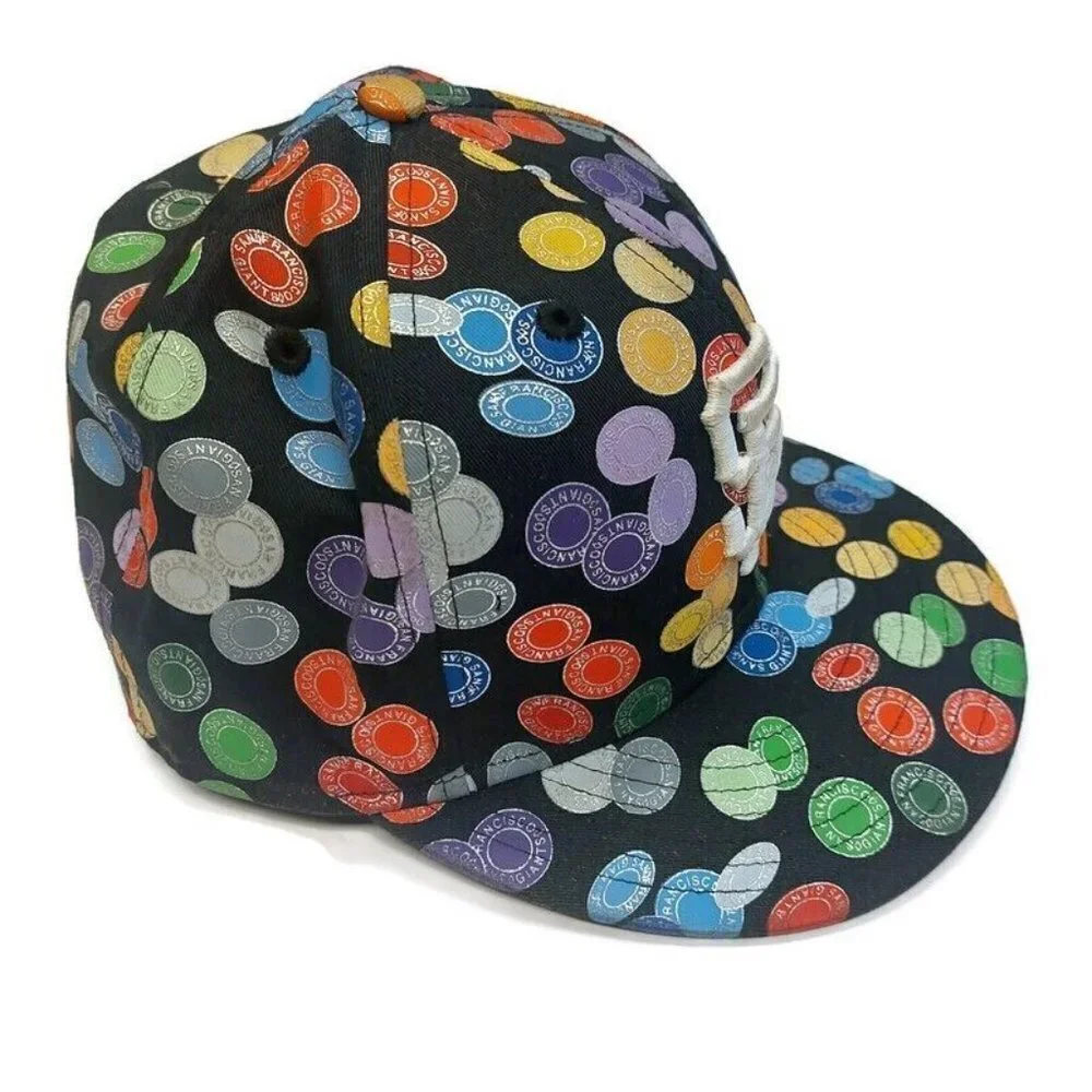 59Fifty Size 7 5/8 New Era San Francisco Giants Fitted Hat Cap Allover Print - Picture 3 of 9